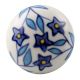 Blue Star Ceramic Floral Drawer Knob